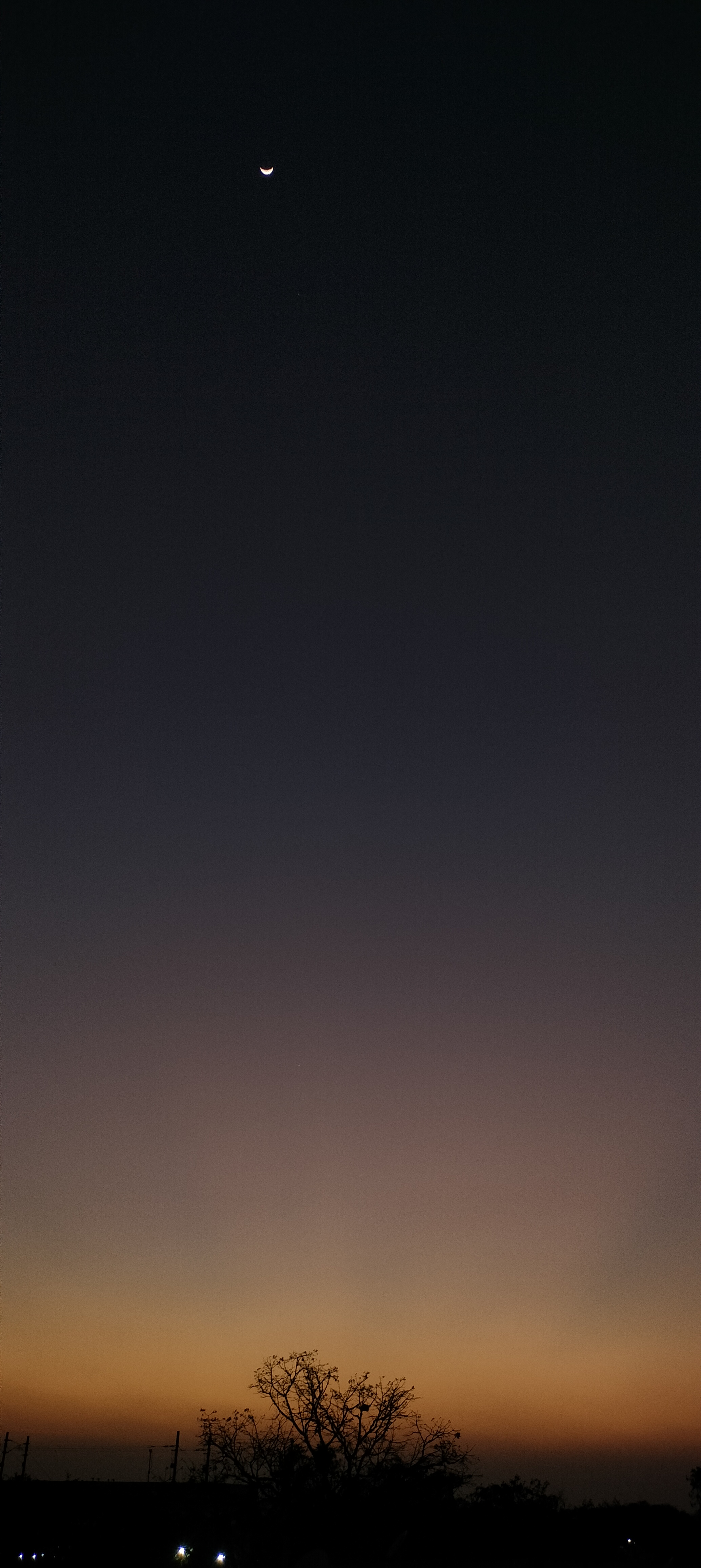 Crescent at dusk